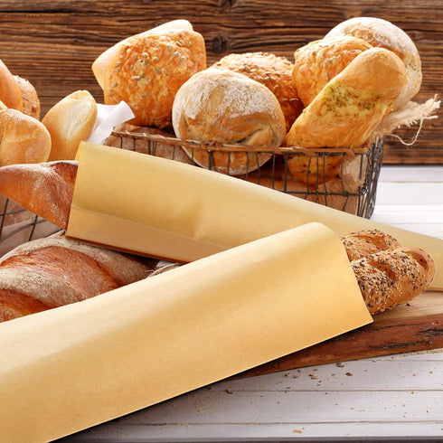 200 Pcs Kraft Paper Bags, Kraft Churro Bags, Grease Resistant Silverware Sleeves for Utensils, Cutlery, Cookies,