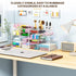 Makeup Organizer with 16 Drawers, 4 Pcs Desktop Office Supplies, Clear Accessories, Dustproof Drawer Storage