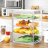 Countertop,4 Display15.5x11.4x9.8inch1 Pack SANKEU Pastry Display Case,Bread Box for Kitchen Layers Adjustable Clear