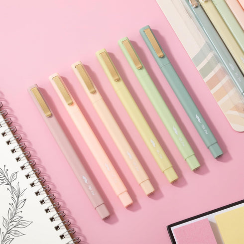 Mr. Pen Aesthetic Pens 6 Pack Black Ink Fast Dry No Smear Bible Pens No Bleed Through Fine Point for Note Taking