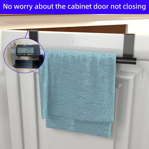 2 Pack Cabinet Door Towel Holder, Over Cabinet Towel Bar, Stainless Steel Dish Towel Holder for Cabinet Door Kicthen