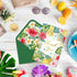 50 Summer 4 6 Inch Whaline Pcs Hawaiian Thank You Cards Tropical Flowers Leaves Greeting Cards with Envelopes Stickers