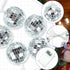 40 70s 9.8 Cunno LED Disco Ball String Lights Decorations ft Mirror Disco Light Battery Operated Ball Globe Ornaments