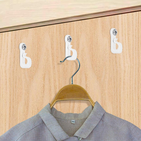 20Pcs SELEWARE White Q-Hanger Hooks for Outdoor String Lights, Screw-in Christmas Light Hooks for Hanging Patio, Fairy