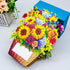 Butterflies,3D Pop Up Birthday Cards Yellow Sunflowers Forever Bouquet Greeting Card for Women Wife Girlfriend Mom