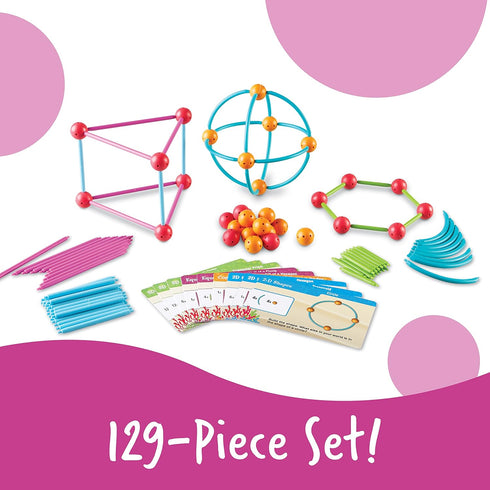 Learning Resources Dive into Shapes! Geometry Set, 129 Pieces, Ages 6+, Develops Shape Recognition