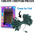 C7 25' 12" E12 HLO Lighting Light Strings | Green Cord with Socket Spacing, Christmas Light Stringer