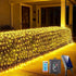 11.5FT x 5FT Solar Christmas Net Lights Outdoor with Remote, 240 LED