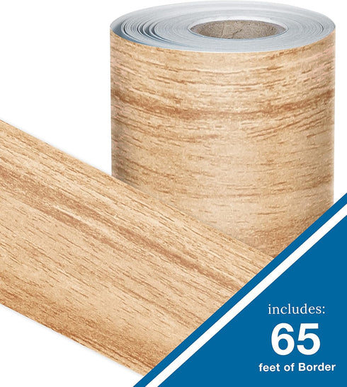 Carson Dellosa Grow Together 65ft Light Wood Trim Bulletin Board Borders, Roll of Straight Border Trim, Brown Bulletin Board Border for Bulletin Board, White Board, Office Décor, and Classroom Décor by Carson Dellosa Education