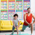 gisgfim Exercise Posters Stretching Yoga Workout Poster Physical Educational Fitness Decoration Physical Bodyweight