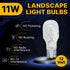 Landscape Low Voltage - 12 Volt 11W - T5 Wedge Bulbs - Compatible with Malibu Lights - Garden - Deck Light Bulbs - Yard Bulbs - 10 Pack (Clear) by Diximus