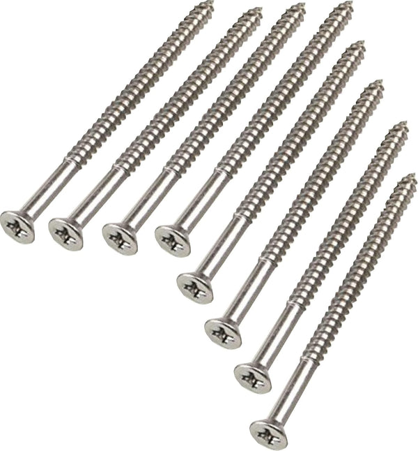 Generic Satin Silver Nickel Wood Screws 9 X 3 Inch Extra Long Door