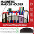 BEILITEMAG 5 10inch Magnetic Dry Erase Marker Holder for Whiteboard, Slots Metal Pen Holder with Strong Magnets, Large
