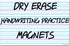 Magnetic Dry Erase Writing Practice Whiteboard Sheet by AgilePacks 17" x 11" for Classrooms and Home