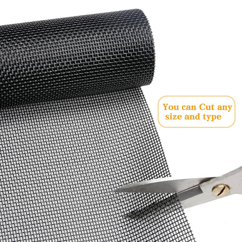 TOOLTRIZ 39 inch 100 inch Pet Proof Window Screen Replacement, W x L, Upgraded Thicken Charcoal Mesh for Sliding Pet