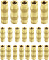 1/4" Set 20 QWORK Push to Connect Fittings - Air Hose & Compressor Quick Connect - Pneumatic