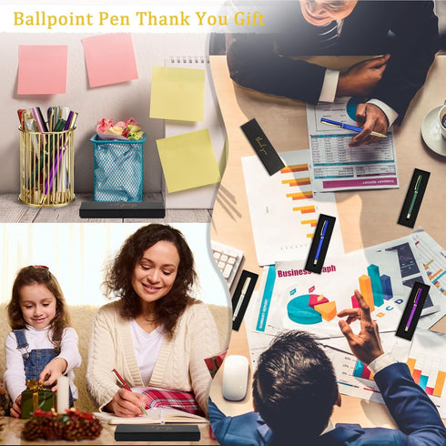 PerKoop 50 Set Employee Thank You Gift | Inspirational Ballpoint Pens with Boxes for Team Coworker Teacher Gifts