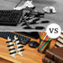 Outus Set 4 6-slots of Plastic Pen Holder Display Stand Eyebrow Pen Stand Makeup Brush Rack Organizer for Home School