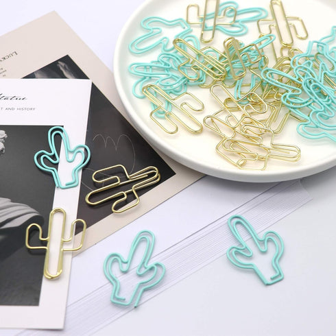 Gold Blue Binder Clips and Paper Clips Set, 3-in-1 Boxed for Office School Supplies, Teachers Classroom Daily Use