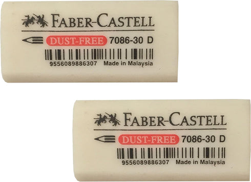 Faber-Castell Extra Soft Pencil Eraser - Dust Free, Clean Erasing, Pack of 5 (4 x 1.9 x 1.2 cm)