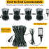 100FT 300 8 LED Christmas Lights, White Outdoor String Lights Waterproof with Modes, Plug in Connectable Fairy Twinkle