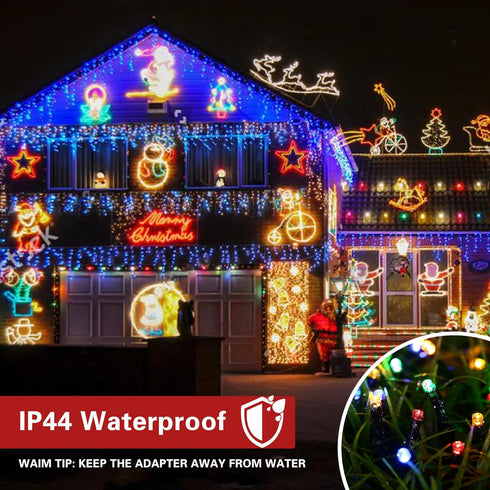 82FT 200 Toodour LED Christmas Lights Outdoor, Indoor String Lights with Music, Motion Sensor Multicolor Tree Light