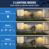 4Pack 140LED 3 Peasur Solar Lights Outdoor Motion Sensor Waterproof, White Solar Powered Fence Lights, Modes Security