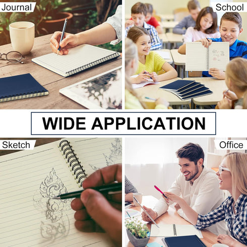 Yahenda Spiral Notebook Bulk A5 College Ruled Journals, 8.3 x 5.5 Inch Notebooks for Office School Supplies
