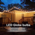 25 Pack G40 LED Globe Frosted Light Bulbs, Warm White, E12 Screw Base, Shatterproof Replacement for Indoor Outdoor