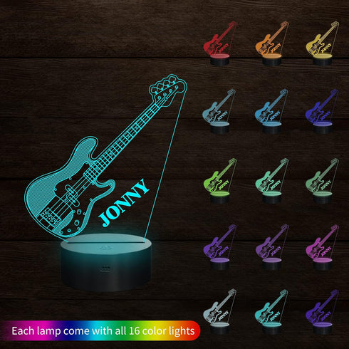 16 Anywin Guitar Custom Night Lights, LED Colors Changing Lighting, Guitar Acrylic Lamp Table Desk Bedroom Decoration