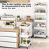 5-Tier Sywhitta Plastic Rolling Utility Cart with Handle, Multi-Functional Storage Trolley for Office, Living Room