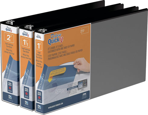 Stride, Inc 95011L Legal-Size Binders, Round Ring, 1-Inch Capacity, 8-1/2-Inch x 14-Inch, Black