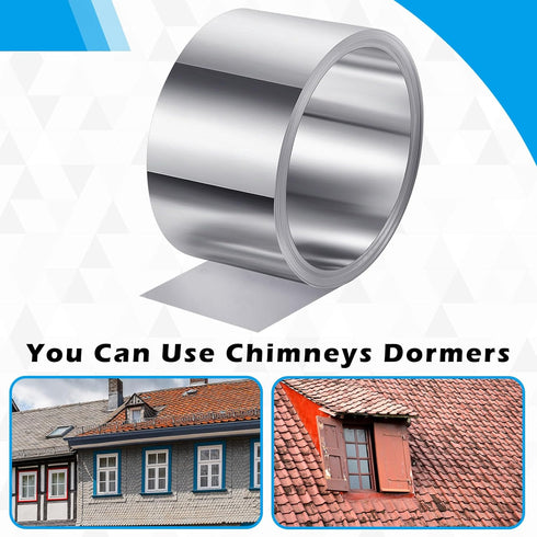 Zonon 4" x 100' Aluminum Flashing Roll, Weatherproofing Metal Roofing Panels for Sealing Windows and Doors