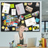 Large Cork Board Substitute, 48"x24" Bulletin Board, 8 Pack Black Felt Board for Home & Office Wall Decor with Noise