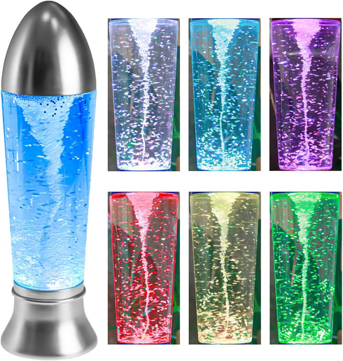 YAKii 10.5" Tornado Lamp LED Color Changing Table Lamp,Tornado Maker Science Toy,