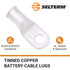 SELTERM 10pcs 1/0 AWG-5/16" Stud Tinned Copper Wire Lugs, Heavy Duty Battery Cable Ends, UL Marine Grade