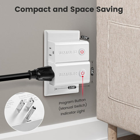 3 15 100ft SURAIELEC Way Wireless Light Switch, Remote Control Outlet, Decorator Rocker Wall Switch, AMP, RF Range, No