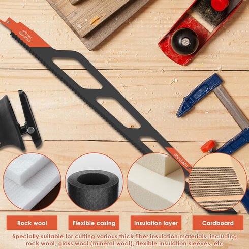 MABCIRY 16 Inch Reciprocating Saw Blade, High Chromium Alloy Steel Recip Saber Saw Blades, Long-Lasting Pruning Blades