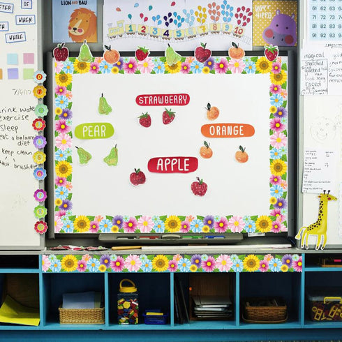 Augisteen 68.9 Ft Spring Bulletin Board Borders Daisy Flower Trim Decoration for Classroom & Home Decor