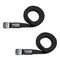 Cinch Tie Down CAM Cargo Utility Lashing Straps, 1" Wide Heavy Duty Webbing (120" CAM - 2 PK, Black)