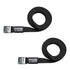 Cinch Tie Down CAM Cargo Utility Lashing Straps, 1" Wide Heavy Duty Webbing (120" CAM - 2 PK, Black)