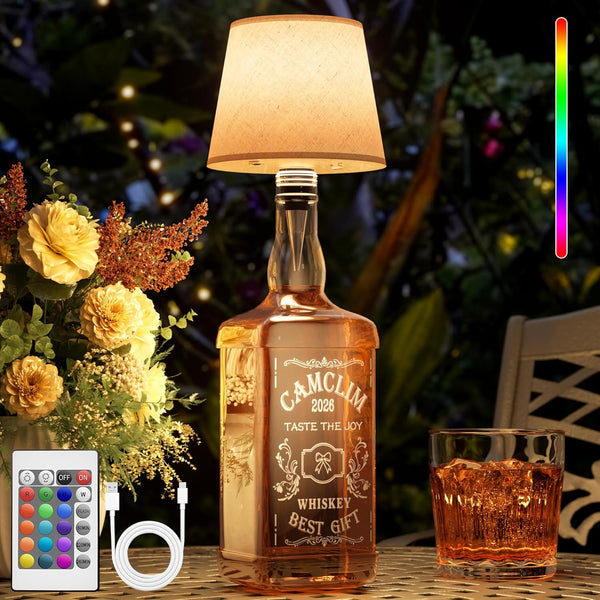 Wireless Wine Bottle Lamp Shade: Liquor Bottle Stopper Light With Remote Control
