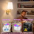 Set 2, 10000mAh Dimmable Battery Operated Wall Sconces of Rechargeable Wall Lights with Remote, RGB LED Sconce Lighting