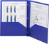 Smead Poly Two-Pocket Folder, Dark Blue, Letter Size, 25 per Box, Tang-Style Fastener