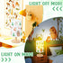 Woodland Animals Table Lamp - Woodland Kids Bedside Lamp with Linen Wooden Nightstand Cartoon Nursery Lampshade
