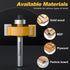 1/4 6 Set (1/8", 1/4", 5/16", 3/8", 7/16", 1/2") Shank Professional Rabbet Router Bit with Bearings - Interchangeable