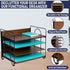 Office Organizer with 4 Tiers, Desk File Organizer with Wood Patterned Shelves for Storage of Paper, Bills, Letters
