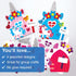 AX667 Pack 4, Baker Ross Unicorn Fairy Door Kits - of Creative Arts and Crafts for Kids Storytelling, Making