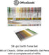 OfficeGoods 24 Pack Brown Earth Gel Pens with Ink Refills - Metallic, Glitter, Classic Colors - 0.8-1.0 mm Medium Tip