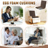 Geiserailie 20 Inch Set Egg Foam Pad Recliner Seat Cushion Recliner Cushions with Cover for Elderly with Back Support